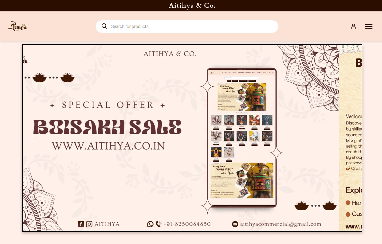 Aitihya: E-Commerce Website