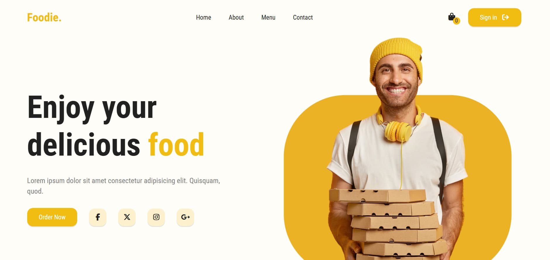 Foodsplash - Food ordering website